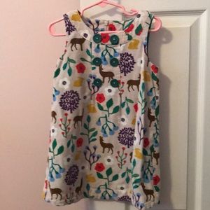 Mini Boden Corduroy Deer Dress Size 3-4T